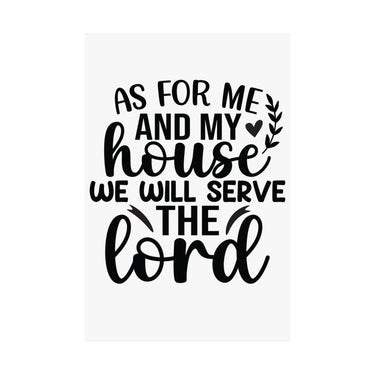 Faith Culture - Joshua 24:15 Poster - Christian Wall Art - We Will Serve the Lord Decor