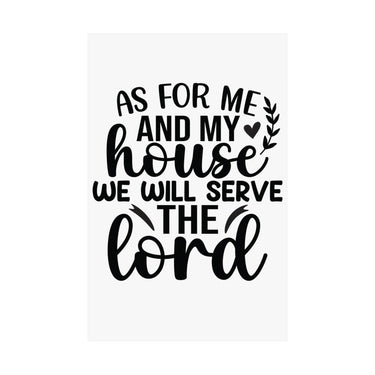 Faith Culture - Joshua 24:15 Poster - Christian Wall Art - We Will Serve the Lord Decor