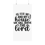 Faith Culture - Joshua 24:15 Poster - Christian Wall Art - We Will Serve the Lord Decor