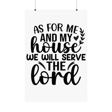 Faith Culture - Joshua 24:15 Poster - Christian Wall Art - We Will Serve the Lord Decor