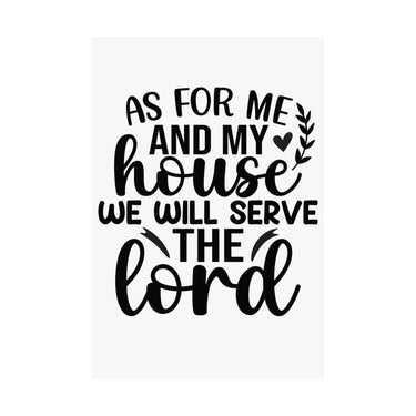 Faith Culture - Joshua 24:15 Poster - Christian Wall Art - We Will Serve the Lord Decor