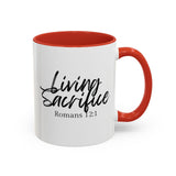 Faith Culture - Living Sacrifice - Romans 12:1 Christian Coffee Mug