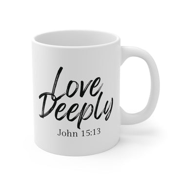 Faith Culture - Love Deeply - John 15:13 Christian Coffee Mug