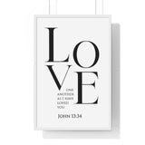 Faith Culture - Love One Another - John 13:34 - Christian Wall Art 20" x 30" White