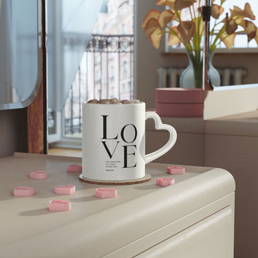 Faith Culture - Love One Another Heart-Shaped Christian Coffee Mug 11oz White