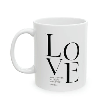 Faith Culture - Love One Another John 13:34 - Christian Ceramic Mug 11oz