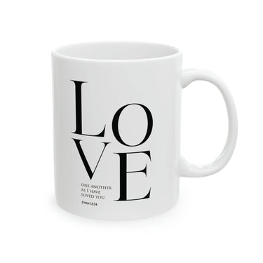 Faith Culture - Love One Another John 13:34 - Christian Ceramic Mug 11oz