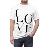 Faith Culture - Love One Another John 13:34 - Christian Unisex Cut & Sew Tee White stitching