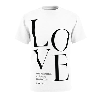 Faith Culture - Love One Another John 13:34 - Christian Unisex Cut & Sew Tee