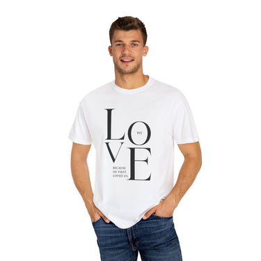 Faith Culture - Love One Another John 13:34 Christian Unisex Garment-Dyed T-shirt