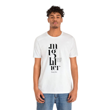 Faith Culture - Mighty God - Psalm 93:4 Christian Unisex Jersey Short Sleeve Tee