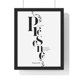 Faith Culture - Path of Joy - Psalm 16:11 - Christian Wall Art 11″ x 14″ Black