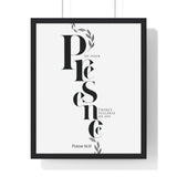 Faith Culture - Path of Joy - Psalm 16:11 - Christian Wall Art 16" x 20" Black