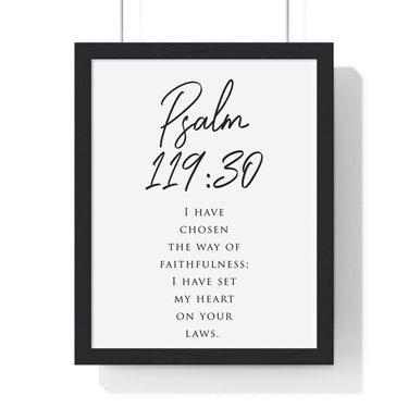 Faith Culture - Path of Truth - Psalm 119:30 - Christian Wall Art 11″ x 14″ Black