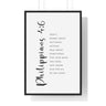 Faith Culture - Peaceful Petition - Philippians 4:6 - Christian Wall Art 24″ x 36″ Black