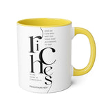 Faith Culture - Philippians 4:19 - Christian Accent Coffee Mug (11oz) Yellow 11oz