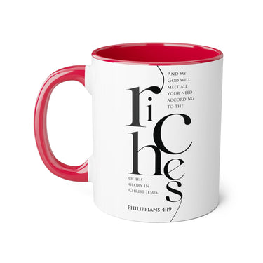 Faith Culture - Philippians 4:19 - Christian Accent Coffee Mug (11oz)