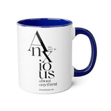 Faith Culture - Philippians 4:6 - Christian Accent Coffee Mug (11oz) Blue 11oz