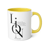 Faith Culture - Proverbs 30:30 - Christian Accent Coffee Mug (11oz) Yellow 11oz