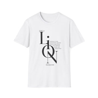 A Lion, Mighty Among Beasts T-Shirt | Proverbs 30:30 Christian Apparel