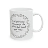 Faith Culture - Proverbs 3:5-6 - Christian Ceramic Coffee Mug, 11oz