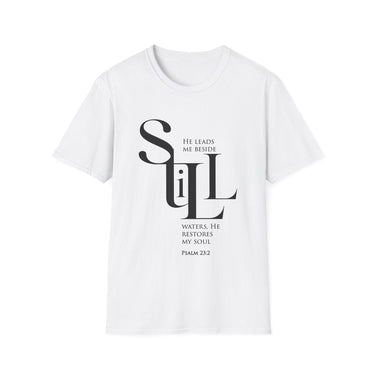 Faith Culture - Psalm 23:2 - Christian Unisex Softstyle T-Shirt