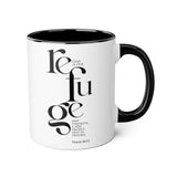 Faith Culture - Psalm 46:1-2 - Christian Accent Coffee Mug (11oz) Black 11oz