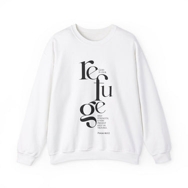 Faith Culture - Psalm 46:1-2 - Christian Unisex Heavy Blend™ Crewneck Sweatshirt