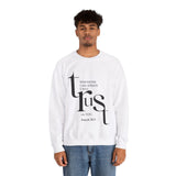 Faith Culture - Psalm 56:3 - Christian Unisex Heavy Blend™ Crewneck Sweatshirt White