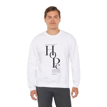Faith Culture - Psalm 71:5 - Christian Unisex Heavy Blend™ Crewneck Sweatshirt White