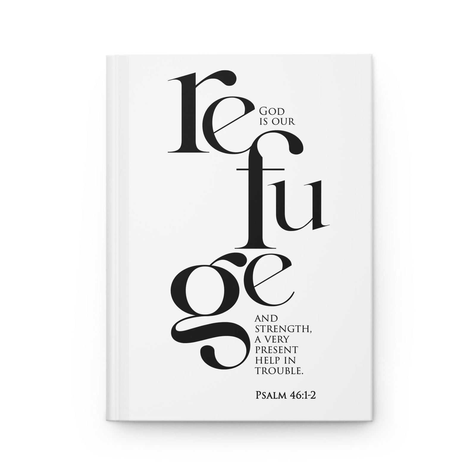 Psalm 46:1–2 Christian hardcover journal