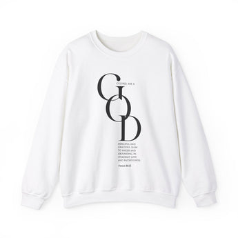 Compassionate and Gracious Sweatshirt | Psalm 86:15 Christian Apparel