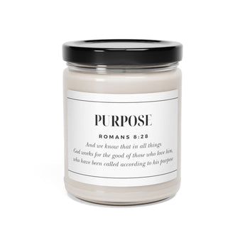 Faith Culture - Purpose Romans 8:28 Christian Scented Soy Candle, 9oz