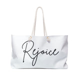 Faith Culture - Rejoice Christian Weekender Tote Bag 24" × 13"