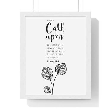 Faith Culture - Rock of Refuge - Psalm 18:3 - Christian Wall Art 11″ x 14″ White