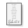 Faith Culture - Rock of Salvation - Psalm 62:6 - Christian Wall Art 24″ x 36″ Black