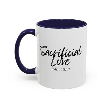 Faith Culture - Sacrificial Love - John 15:13 Christian Coffee Mug 11oz Navy