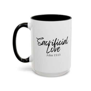 Faith Culture - Sacrificial Love - John 15:13 Christian Coffee Mug 15oz Black