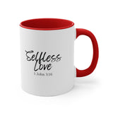 Faith Culture - Selfless Love - 1 John 3:16 Christian Accent Coffee Mug 11oz Red