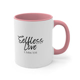 Faith Culture - Selfless Love - 1 John 3:16 Christian Accent Coffee Mug 11oz Pink