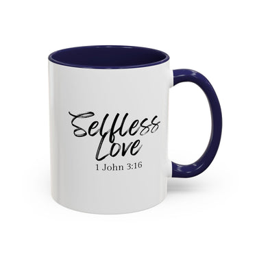 Faith Culture - Selfless Love - 1 John 3:16 Christian Coffee Mug 11oz Navy