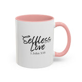 Faith Culture - Selfless Love - 1 John 3:16 Christian Coffee Mug 11oz Pink