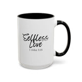 Faith Culture - Selfless Love - 1 John 3:16 Christian Coffee Mug 15oz Black