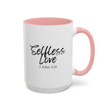 Faith Culture - Selfless Love - 1 John 3:16 Christian Coffee Mug 15oz Pink