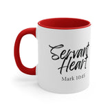 Faith Culture - Servant Heart - Mark 10:45 Christian Accent Coffee Mug