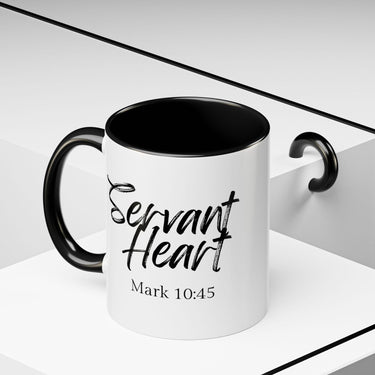 Faith Culture - Servant Heart - Mark 10:45 Christian Coffee Mug 11oz Black