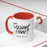 Faith Culture - Servant Heart - Mark 10:45 Christian Coffee Mug 11oz Red