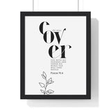 Faith Culture - Sheltered Under His Wings - Psalm 91:4 - Christian Wall Art 11″ x 14″ Black