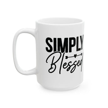 Faith Culture - Simply Blessed - Christian Thanksgiving Mug, 11oz and 15oz 15oz