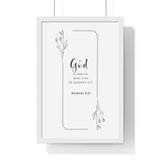 Faith Culture - Unwavering Strength - Romans 8:31 - Christian Wall Art 12″ x 18″ White